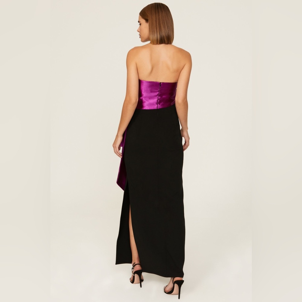 Shoshanna Strapless Black and Purple Dress - Picture 3 of 4